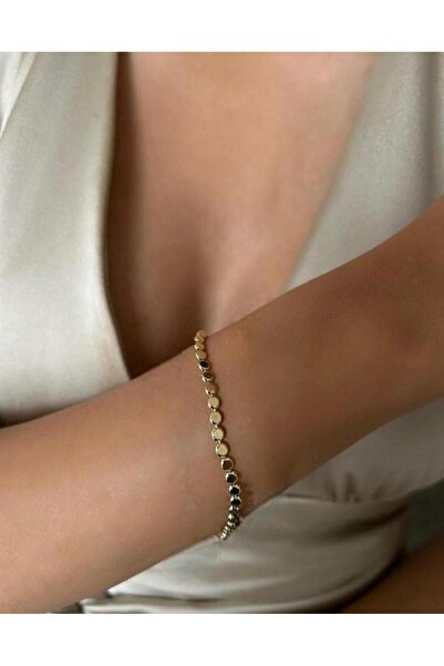 XUPING 14K GOLD SERIES VIP SEQUIN BRACELET 18.5 CM