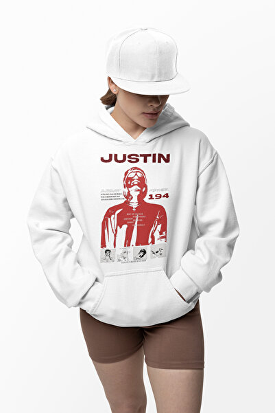 SEVBANO Justin Bieber majica sa kapuljačom, unisex, velika veličina, sa printom