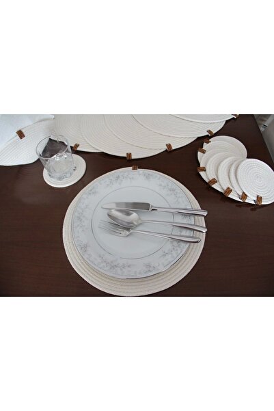 Hediyeninellitonu 17 Piece Placemat Set for 8 Persons, Tableware Set, Plate Coasters, Coasters,