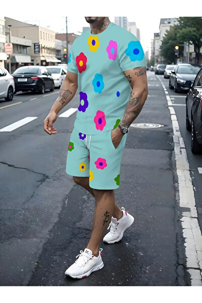 kahire - 2'li Şort T-shirt Takım Siyah Takım