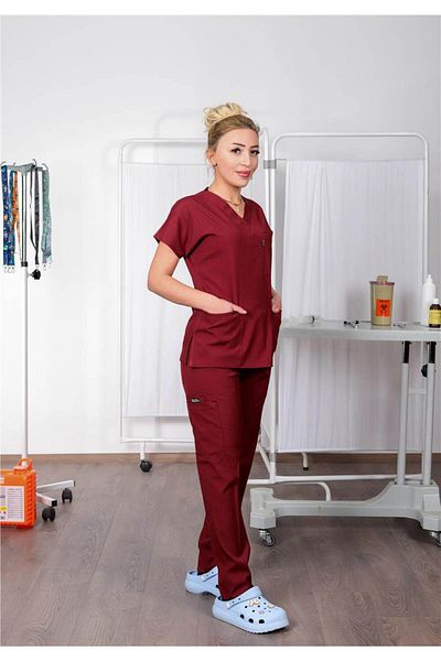 doktorbonem Tricou chirurgical din Lycra Uniformă pentru îngrijirea sănătății pentru asistentă medicală