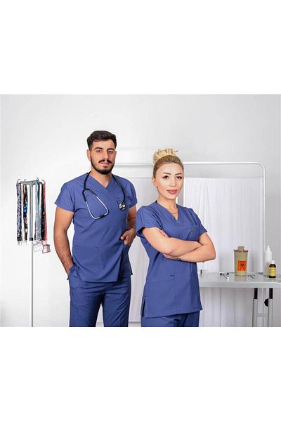 doktorbonem Tricou chirurgical din Lycra Uniformă pentru îngrijirea sănătății pentru asistentă medicală
