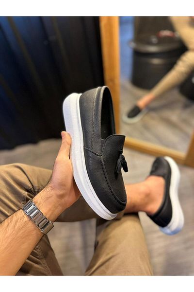 Knack Daily Sports Classic Shoes 818 Black (WHITE SOLE)