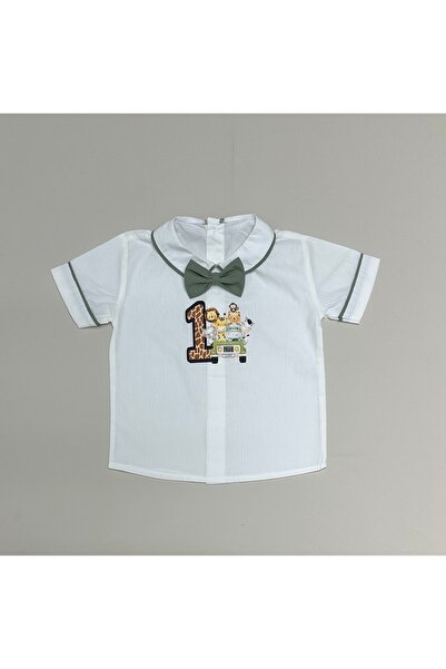 annerüyası Mildew Green Safari Concept Ribbed Shirt - Bow Tie