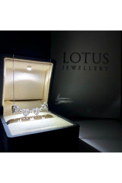 LOTUS JW Işıklı Kolye Kutulu Gümüş Aşk Kolyesi | 925 Ayar Gümüş Kolye