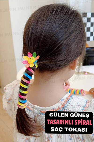 Yenilig Faceți diferența Accesoriu de păr cu cataramă în spirală Smiley Sun s...