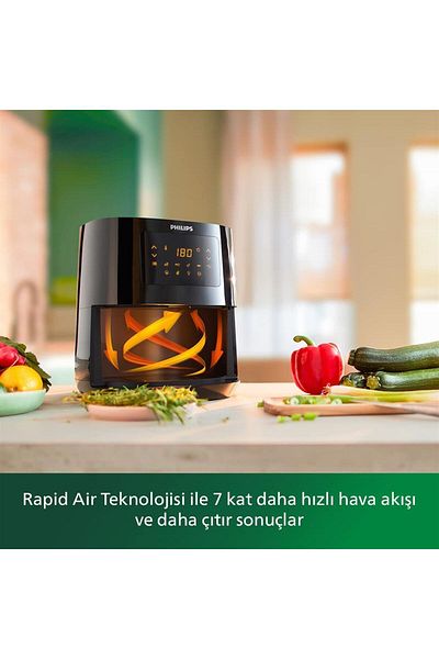 Philips HD9252/90 Airfryer Oil Free Fryer 13 in 1 with 7 Presets PREMIUM Touch Black