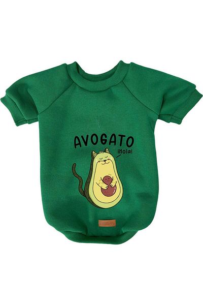 MPZ Pets Cat and Dog Outfit & Dress - Green Sweatshirt Avagado