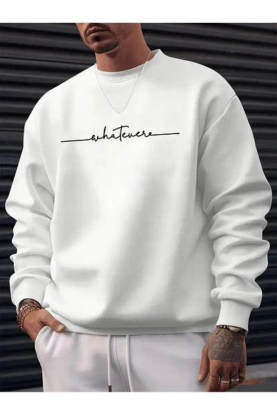 FULL TOLERANCE Writing Printed Oversize Sweatshirt