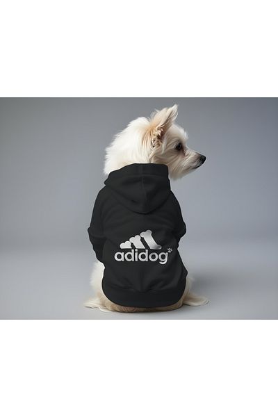 MPZ Pets Cat and Dog Outfit & Dress - Black Hoodie Adidog