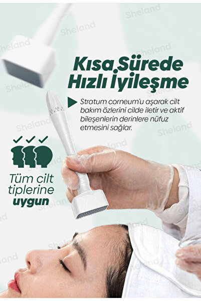 Sheland Dermastamp 140 Titanyum İğneli , Ayarlanabilir 10 İğne Ölçülü 0.25 mm - 3.00 mm