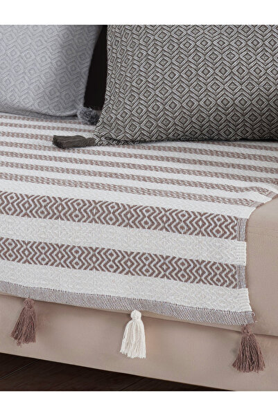 Lux Touch Liva Pompom Coffee Seat Cover - 2 Pieces 115X200 cm Tufted Sofa Divan Sofa Bed Armchair