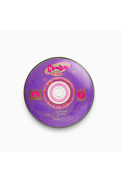 rebelberi Clueless CD Şeklinde Mor Rozet