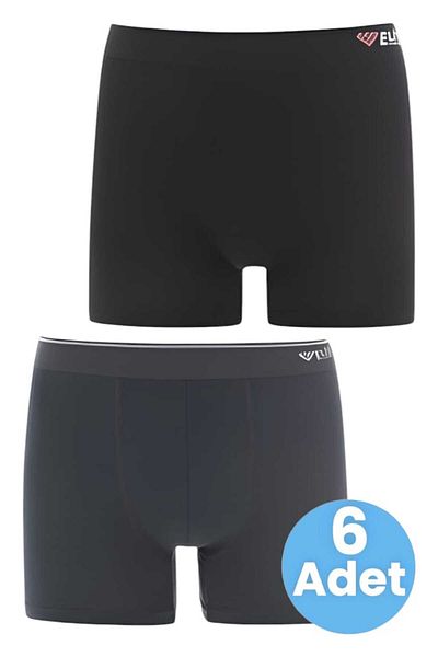 Uniquetrenders Ανδρικό μπόξερ 6 τεμαχίων Cotton Lycra