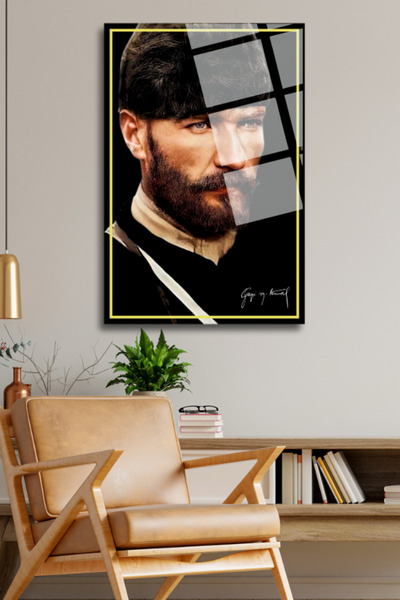 HMDS CONCEPT Mustafa Kemal Atatürk, masă de sticlă durabilă de înaltă definiț...