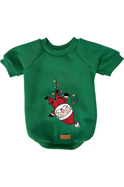 MPZ Pets Green Sweatshirt Reverse Christmas - Cat and Dog Clothing & Dress