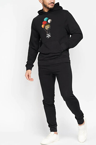 Wish BF Σετ φόρμας με κουκούλα μεγάλου μεγέθους - Σετ εμπριμέ κάτω και επάνω