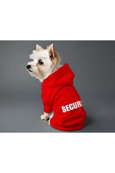 MPZ Pets Cat and Dog Outfit & Gown - Red Hoodie Security
