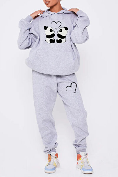 Wish BF Ανδρικό Σετ Φόρμας Oversize από Βαμβάκι - Με Κουκούλα, Με Στάμπα