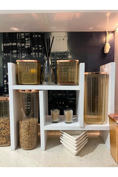 marceline Ayarlanbilir Çok Amaçlı mutfak Tezgah Üstü Raf, Baharatlık banyo ra...