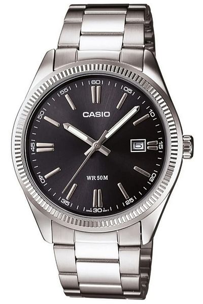 Casio Silver Black Color Men's Wrist Watch