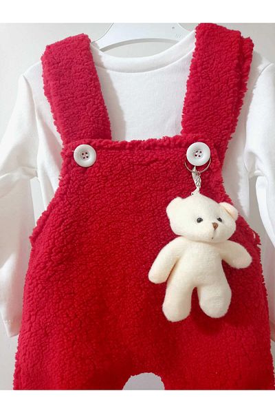 krm kerem bebe Winter Welsoft Baby Salopet Set