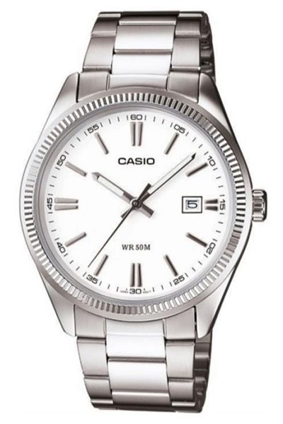 Casio Silver White Color Men's Wrist Watch