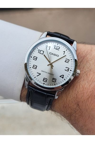 Casio Silver Black Color Men's Wrist Watch