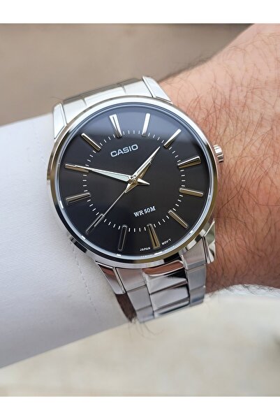 Casio Silver Black Color Men's Wrist Watch