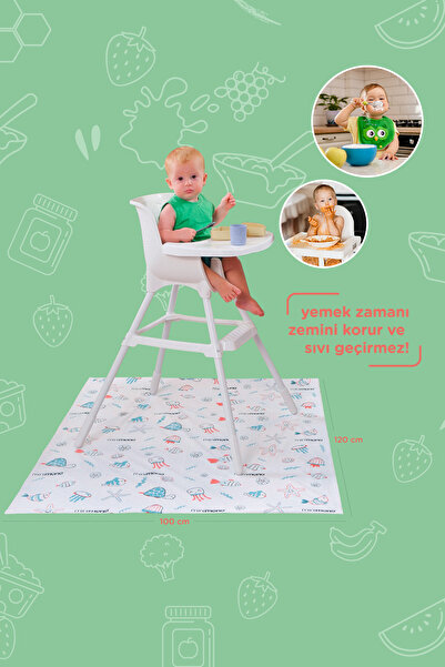 Minimono Mama Sandalyesi Altı Ve Aktivite Örtüsü - Kullan At- 1 Rulo 10 Adet