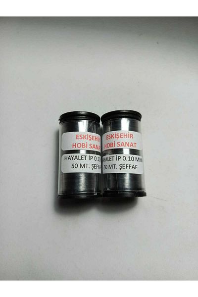 Eskişehir hobi sanat 2 Pieces 50 Meters Ghost Rope 0.10 mm Fish Tape Clear (100 Meters Total)