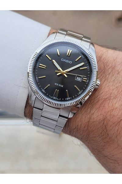 Casio Silver Smoked Color Men's Wrist Watch