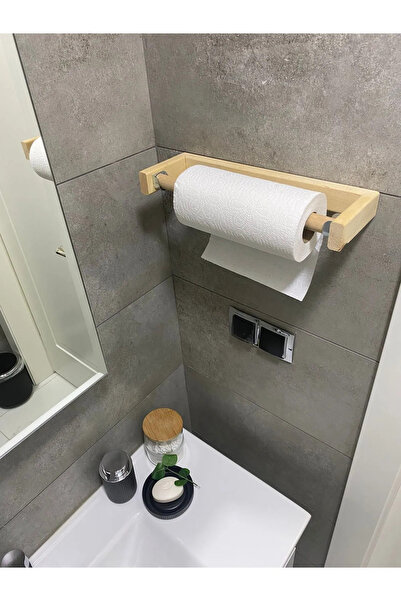 ViraHome Havluluk Banyo Mutfak Kağıt Havlu El Havlusu Ahşap Rustik Bohem