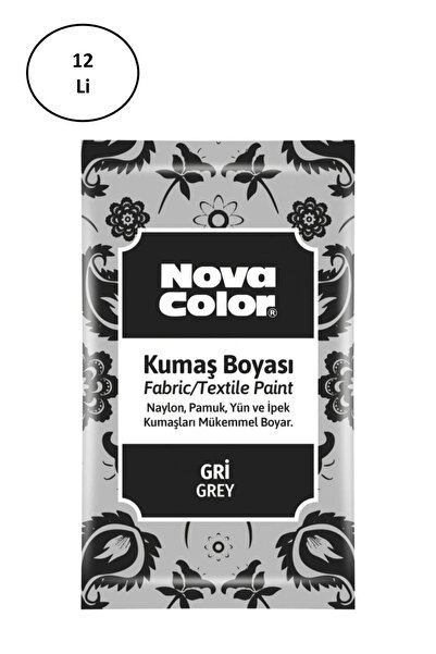 Genel Markalar 12 Gr Toz Kumaş Boyası Gri Nc-908 12'li
