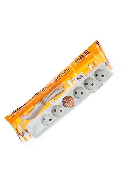 Asel مقبس كهربائي مزدوج 6 منافذ مع تأريض 2 متر - HLS5079-9722