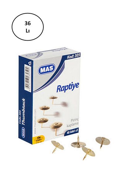 Mas Yellow Solid Brass Fastener - Set of 36 Coated