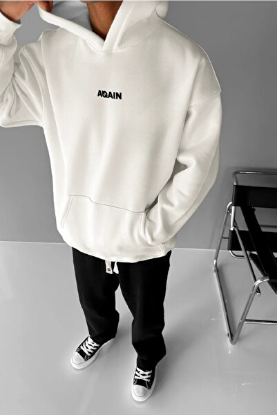 Wish BF سويت شيرت بغطاء للرأس مطبوع مرة أخرى - هوديي