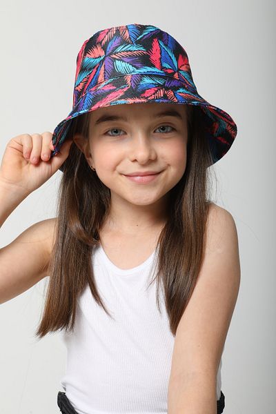 FELLMENS Multicolored Tropical Pattern Bucket Kids Hat
