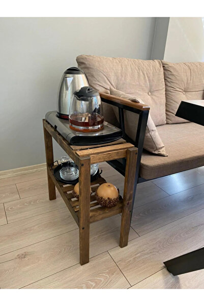 ViraHome Aa Kalite Doğal Masif Kitaplık 2 Katlı Raf Çiçeklik Oturma Odası Ev ...