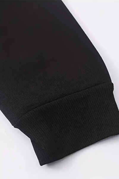 Wish BF Ay ve Yıldız Desenli Cep Detaylı Kapüşonlu Sweatshirt