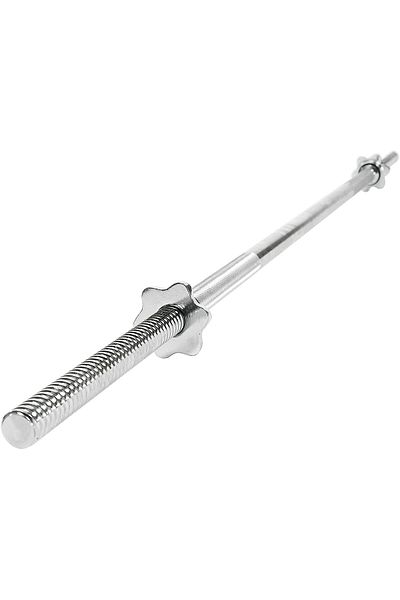 Fitness Max 120cm Chrome Plated Iron Bar, 1" Diameter with Ring Hoops