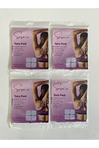 SEZİNCE TENS Elektrodu Yedek Tens Pedi 5x5 cm 4 lü 4 paket köpük