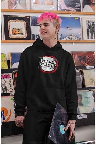 Fuddy Moda Demon Slayer Unisex Oversize Sweatshirt - Hooded, Back Printed, Anime Themed Hoodie