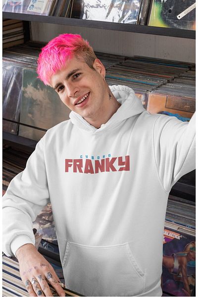 Fuddy Moda Φούτερ με κουκούλα με μοτίβο Franky Unisex - Φούτερ με κουκούλα με θέμα One Piece