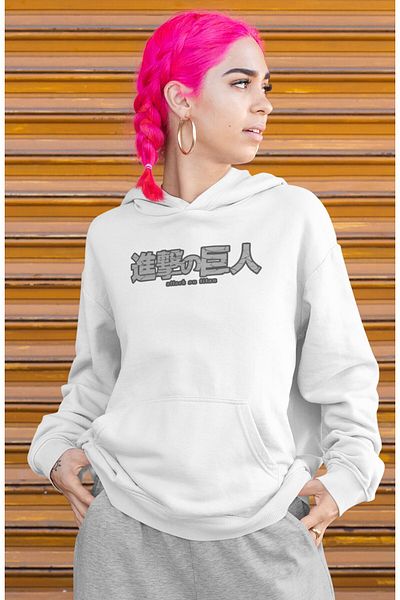 Fuddy Moda Eren Colorful AOT Hooded Oversize φούτερ - Unisex Anime με κουκούλα