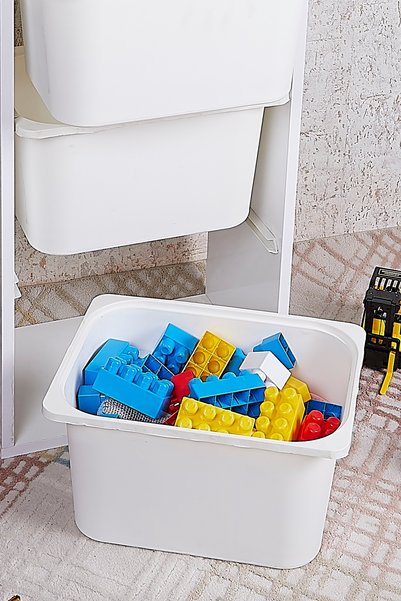 AYAZ DESİNG 4 Sepetli Çok Amaçlı Oyuncak Dolabı