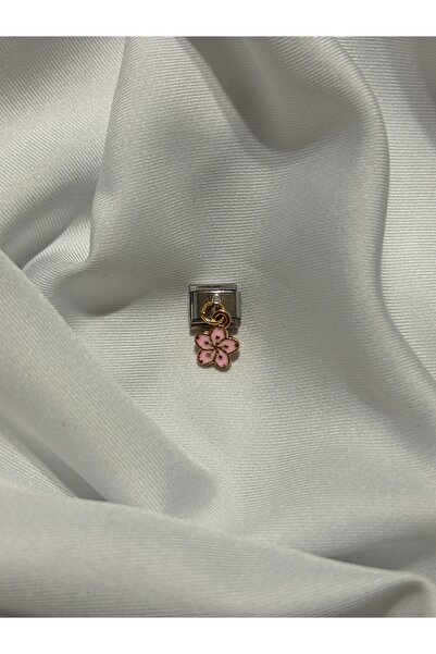 OCTBJX Pembe Çiçek İtalyan Bileklik Charm