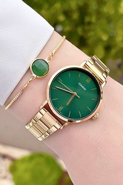 Casio Gold Green Color Women's Wristwatch