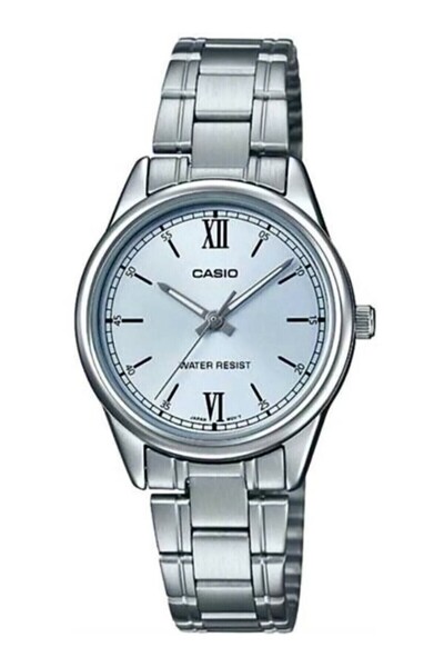 Casio ساعة يد نسائية باللون الأزرق الفضي