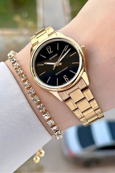 Casio Gold Black Color Women's Wristwatch